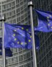 EU flags outside European Commission building